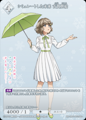 【SR+】シミュレートした未来 古賀朋絵