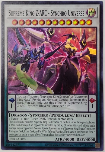 【SR】Supreme King Z-ARC - Synchro Universe 覇王龍ズァーク−シンクロ・ユニバース