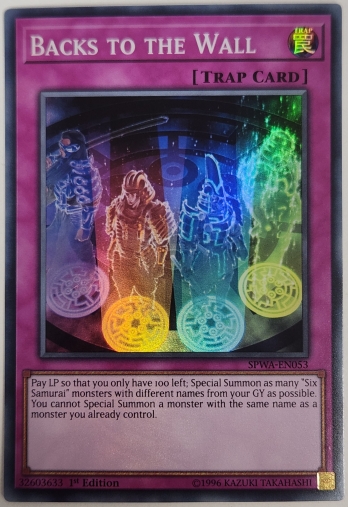 【SR】Backs to the Wall (1st Edition) 究極・背水の陣