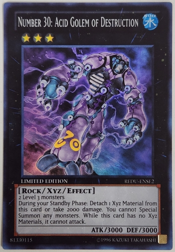 【SR】Number 30: Acid Golem of Destruction (Limited Edition) 破滅のアシッド・ゴーレム