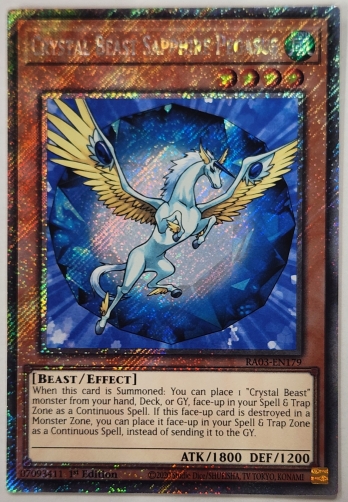 【PS】Crystal Beast Sapphire Pegasus 宝玉獣 サファイア・ペガサス (1st Edition)