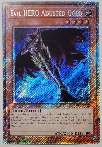 【PS】Evil HERO Adusted Gold E-HERO アダスター・ゴールド (1st Edition)