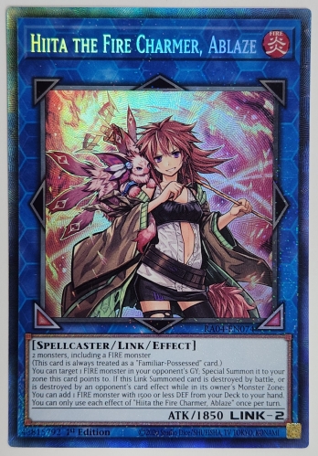 【CR】Hiita the Fire Charmer, Ablaze 灼熱の火霊使いヒータ (1st Edition)