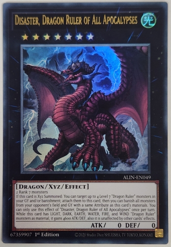 【UR】Disaster, Dragon Ruler of All Apocalypses 超征竜−ディザスター (1st Edition)