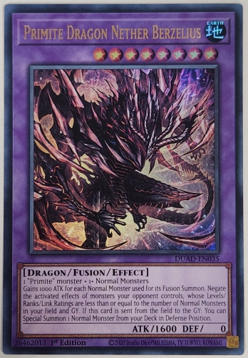 【UR】Primite Dragon Nether Berzelius 原石竜ネザー・ベルセリウス (1st Edition)