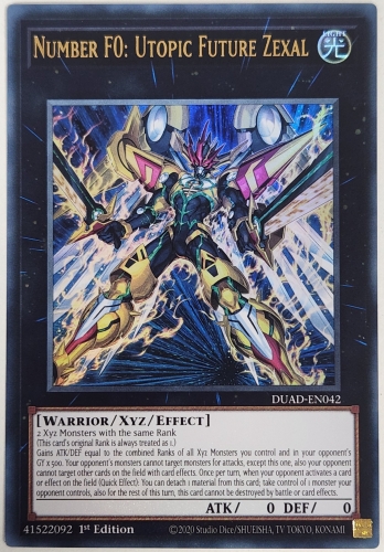 【UR】Number F0: Utopic Future Zexal FNo.0 未来皇ホープ・ゼアル (1st Edition)