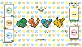 海外ポケモンセンター限定 ポケモンカードゲーム プレイマット Pixel Art